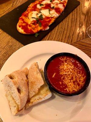 Grilled Cheese with Tomato Bisque Soup & Margherita Pizza