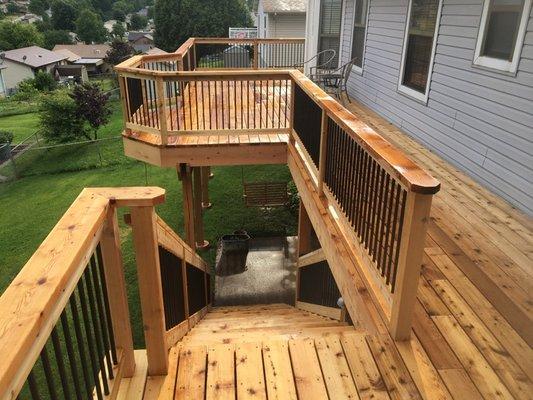 New cedar deck completed.