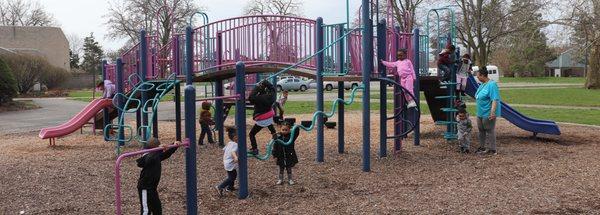 Outside playground.