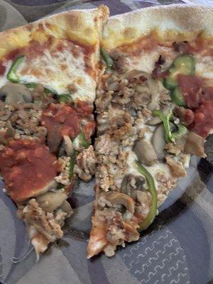 Large Pizza with Sausage, Peppers & Mushrooms