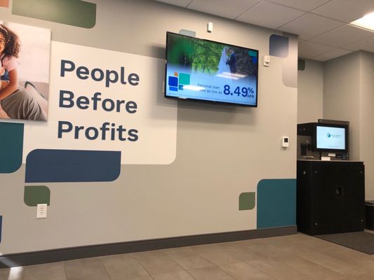 Lobby of credit union