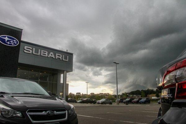 Stormclouds over our dealership.