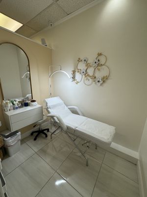 Decorative clean waxing and eyelash room