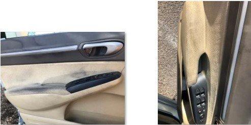 Driver door, before & after