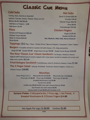 New food menu