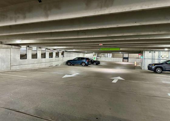 Interior of garage