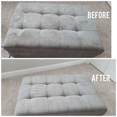 Upholstery steam cleaning