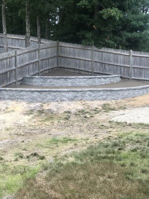 2 tier retaining wall