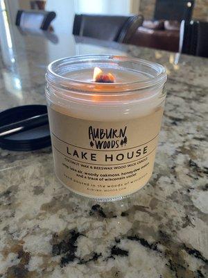 Auburn Wood Candle/ Lake House Scent