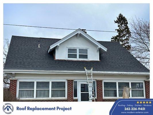 We nailed it again by helping a homeowner upgrade to a sleek asphalt shingle roof!