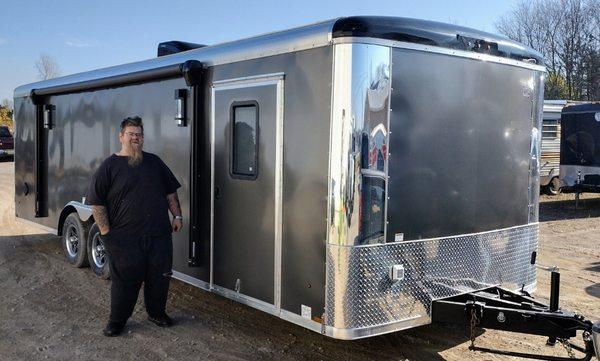 Customer with his new trailer