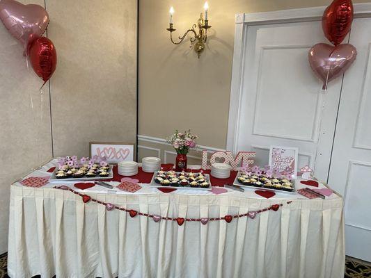 plenty of room for tables to have for desserts and candy stations.