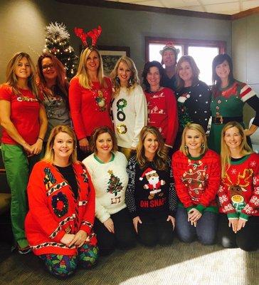 Tacky Christmas sweater day!