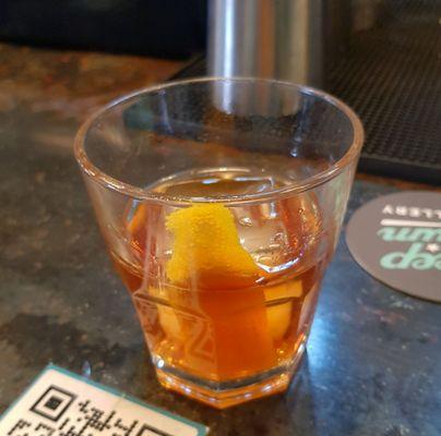 Smoked Old Fashioned  (made with smoked vodka yall!)