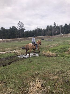 The outdoor course on the property