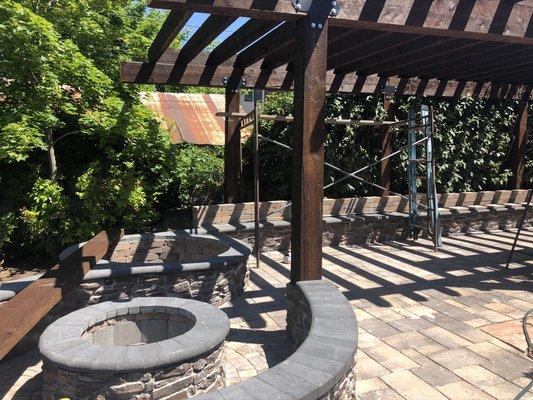 Backyard pergola with Entertainment, SLC Avenues