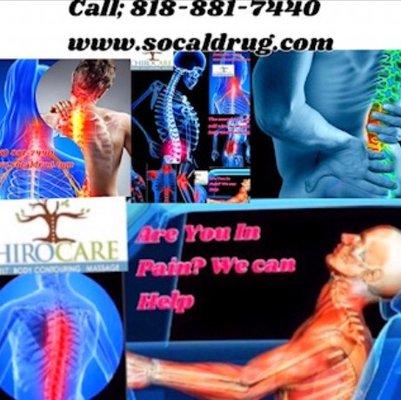 Chiropractic Care: Our doctors are experts in the field of pain Management and chiropractic care, with an emphasis on work related injuries