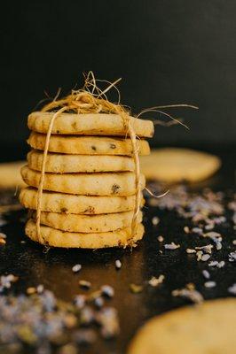 Lemon, lavender, mint cookies