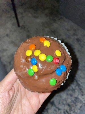 Chocolate m&m cupcake