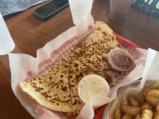 Garlic Shrimp Cheese Quesadilla