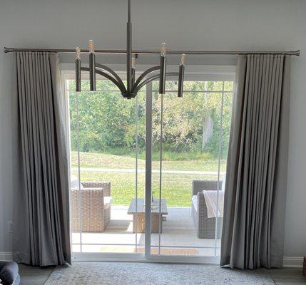 My beautiful custom sliding window drape