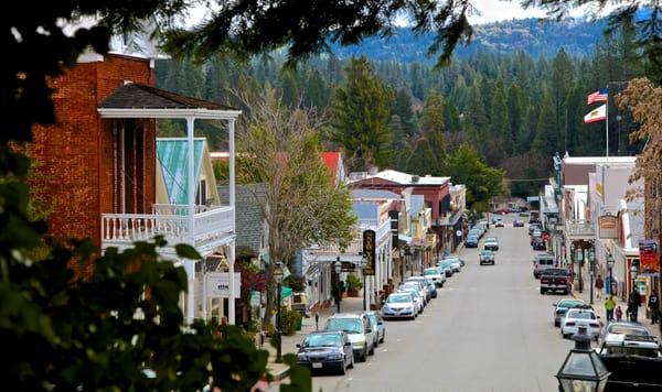 View down Broad Street from the master suite balcony