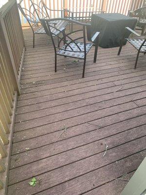 Dirty deck, before power washing