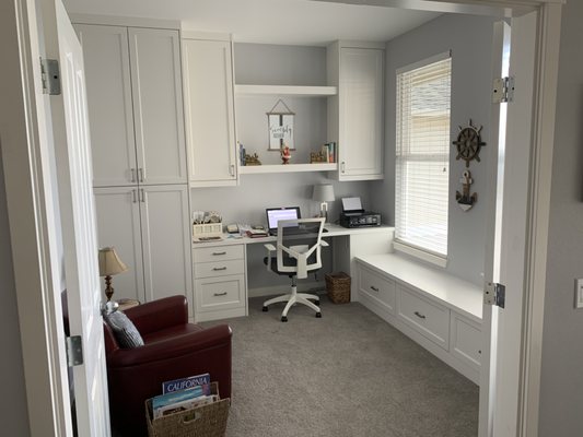 we converted this extra room into a full office.