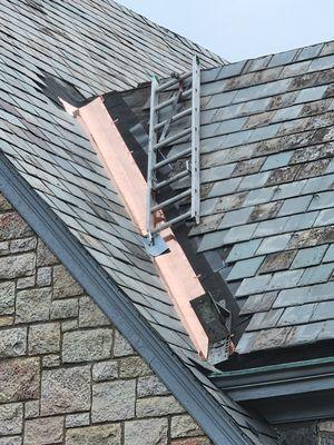 A&S Slate roofing Yankee gutter repairs