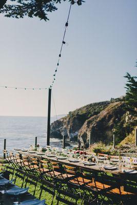 Big Sur cliff dining at Anderson Canyon