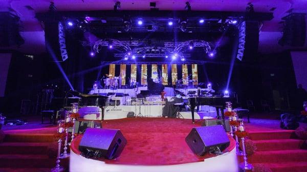 Custom Stage Design: The Hyatt Regency Century Plaza Hotel, 30-Piece Orchestra