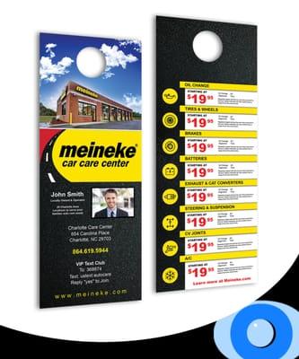 Meineke door hangers