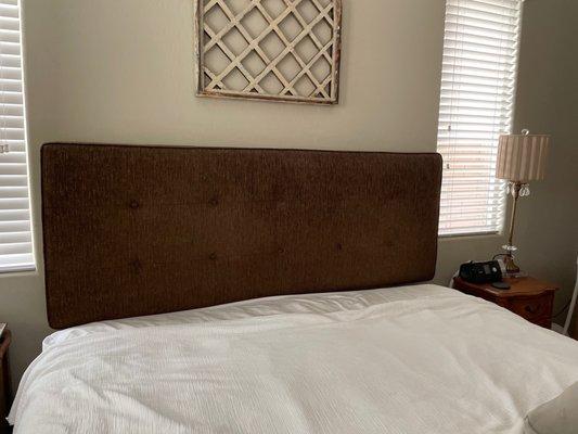 Beautiful headboard we had made.