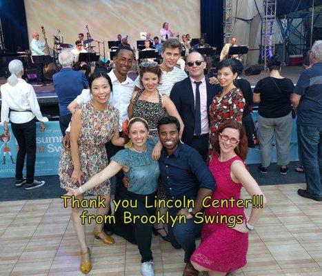 When Brooklyn Swings taught at Lincoln Center's MidSummer Nights Swing! Good times