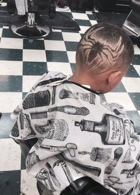 Spider-Man design #jsbarbershop #cutbyericthebarber