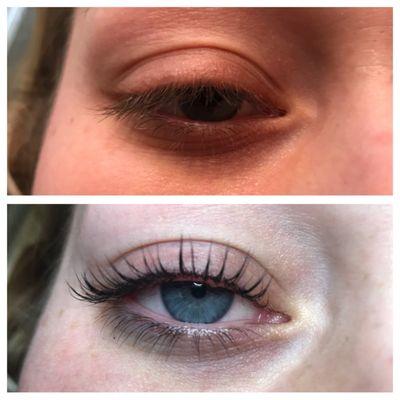 Lash lift and tint before and after :)