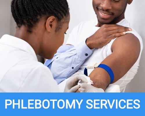 We offer on-site phlebotomy services.