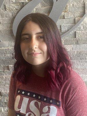 My daughter got a cut and color from Jessica.