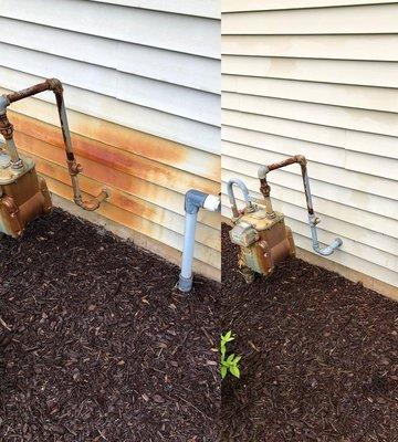 Rust removal from an irrigation system