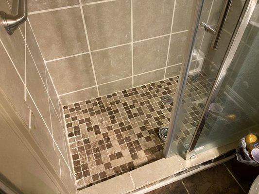 Install flooring in shower