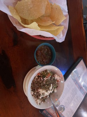 Chips, salsa, guacamole