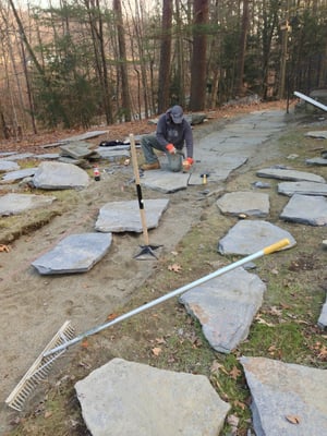 Stone walkway in Bernardston, MA