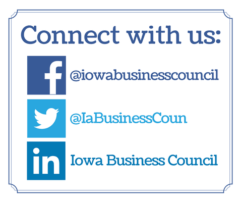 Connect with the Iowa Business Council on social media.