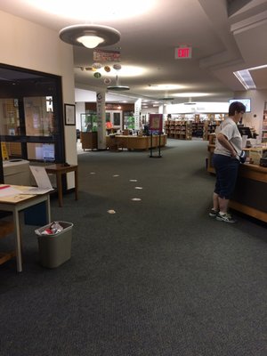 Front desk to the right adult area in the distance