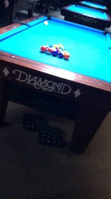 Diamond tables, pay by the hour to play.