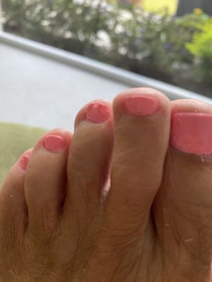 I am a regular and this is appalling. Lately the polish peels, flakes and today is so old it caked up and did not dry.