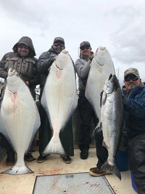 Giant Halibut and King Combos in May and Early June