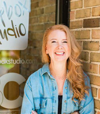 Owner of Soapbox Studio, Tracey Albrecht.