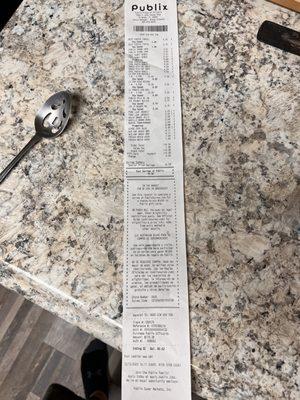 A Publix Receipt