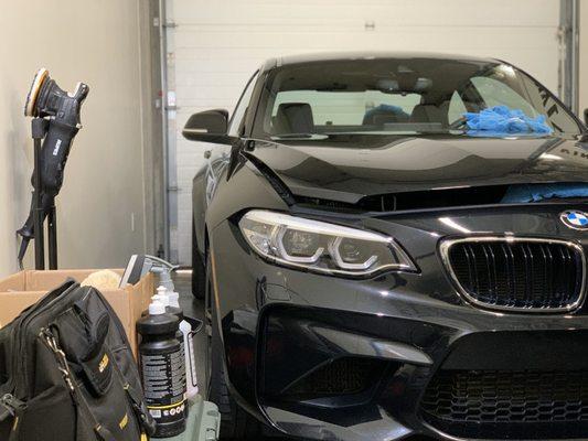 Paint correction and 5 year ceramic coating on this 2018 BMW M3.